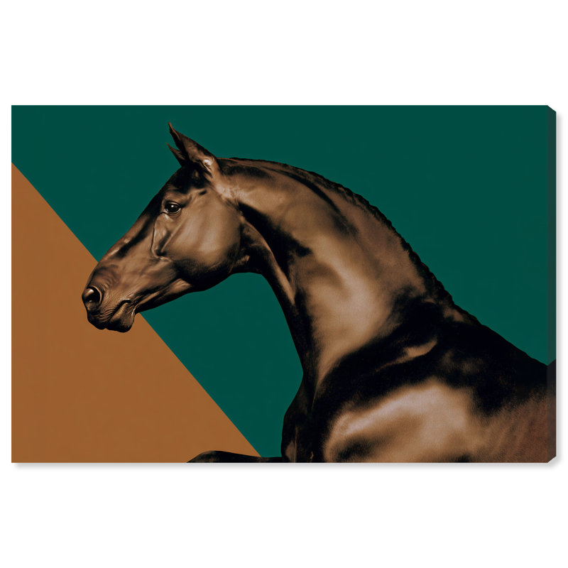 Hue Equine I Animals Canvas Print by Oliver Gal, Black Frame, 15 x 10, 15"H x 10"W, Gallery Wrapped