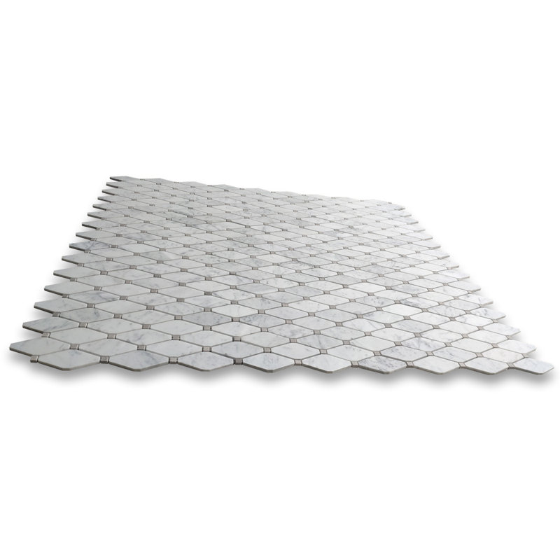 12" x 12" Marble Octagon and Dot Mosaic Wall & Floor Tile