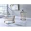 Table basse en verre transparent avec finition champagne Bluelipe