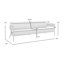 Canapé d'extérieur en aluminium gris foncé Lewan