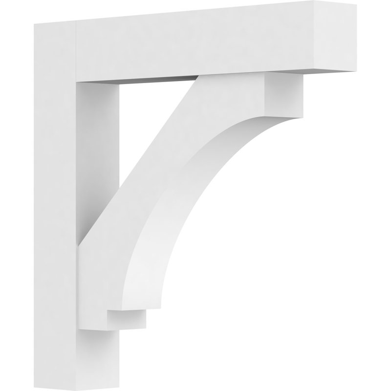 Support standard en PVC de qualité architecturale avec extrémités en bloc, H 30 po x l 5 po x P 30 po