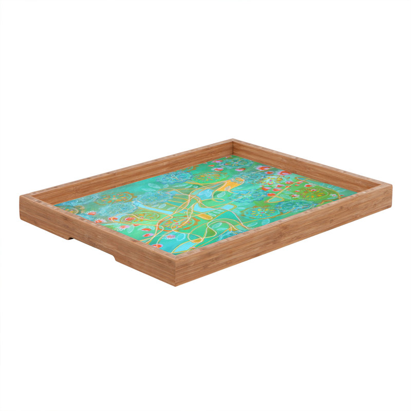 Beaufain Wood Tray, 1.75" H x 18" W x 14" D