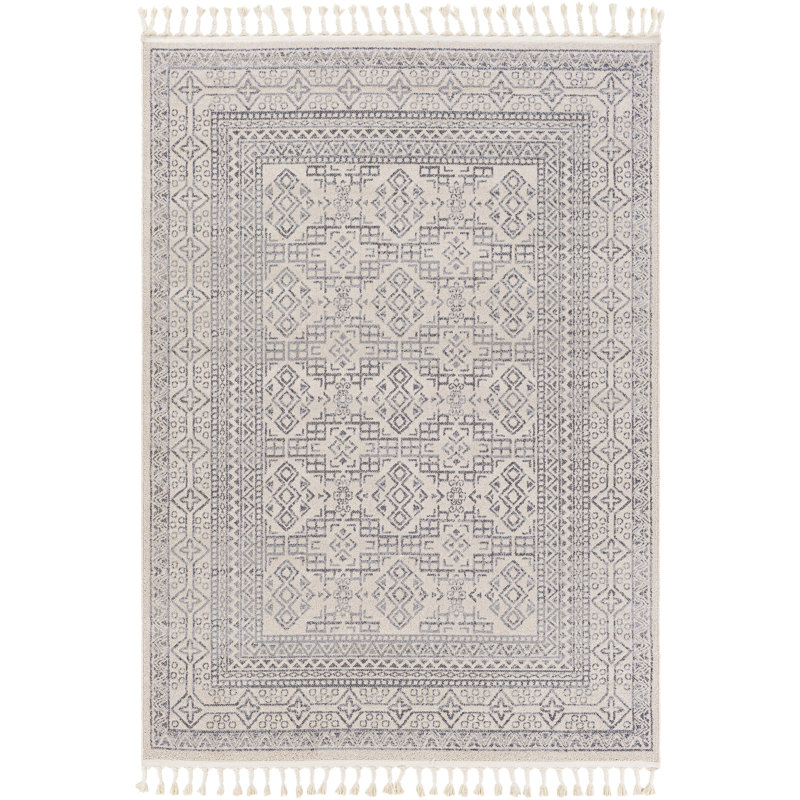 Tapis gris / ivoire Southwestern, Rectangle 2 pi x 3 pi