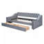 Lit de jour simple rembourré avec accoudoirs de rangement et port USB, gris-1842800622