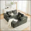 Canapé modulaire en chenille moderne avec méridienne et porte-gobelets pour une détente confortable dans le salon sans assemblage