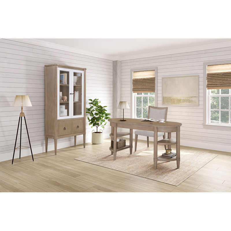 Shenee Piece Solid Wood Executive Desk Office Set