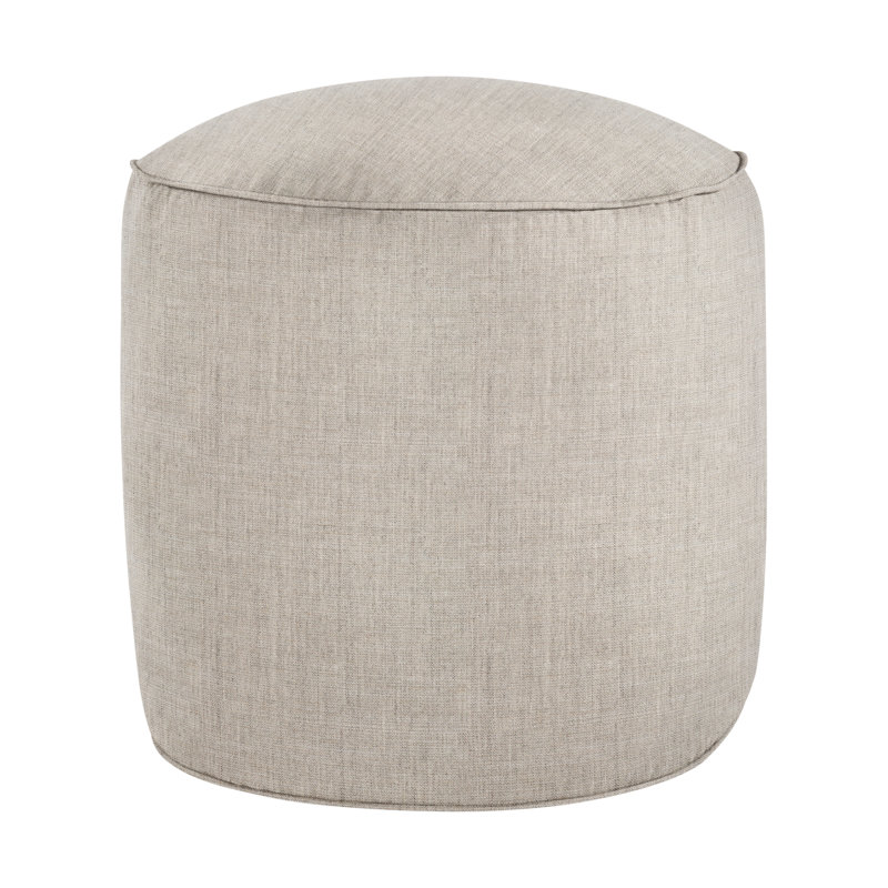 Repose-pieds d'extérieur avec coussin Sunbrella Kyannah, Tissage uni argent coulé Sunbrella®