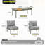 Ensemble de patio en métal pour 4 personnes, ensemble de mobilier d'extérieur en aluminium-348348232