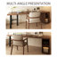 Bureau de direction rectangulaire en bois massif brun noisette-307669316