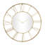 Horloge murale décorative en métal avec miroir central-243228798