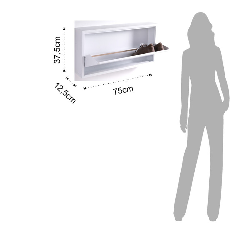 4 Pair Flip Down Shoe Storage