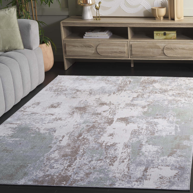 Bayside 128 Performance Machine Washable Abstract Rug, Rectangle 5'3" x 7'6"