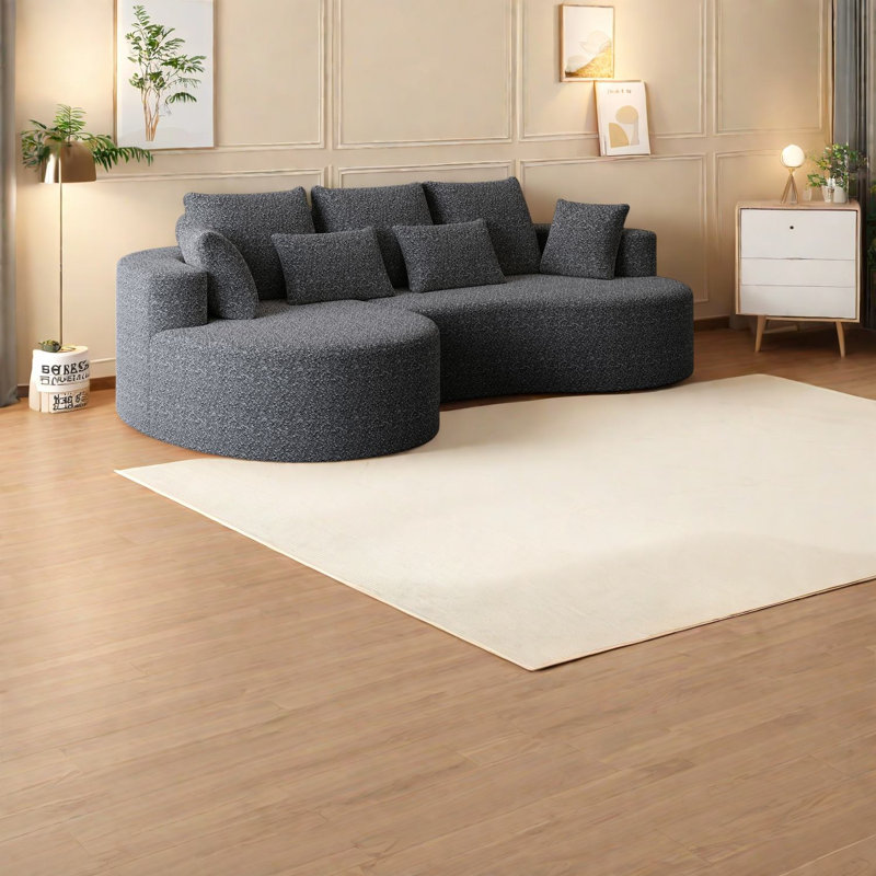 Canapé modulaire spacieux en chenille pour salon