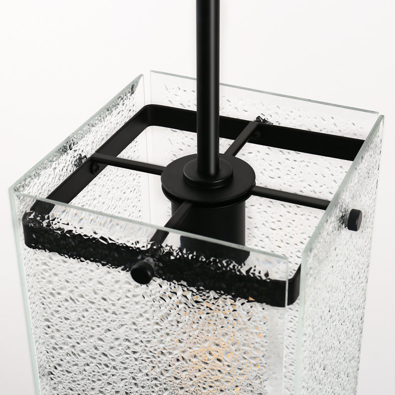 Luminaire suspendu noir à 1 lumière Aarvin