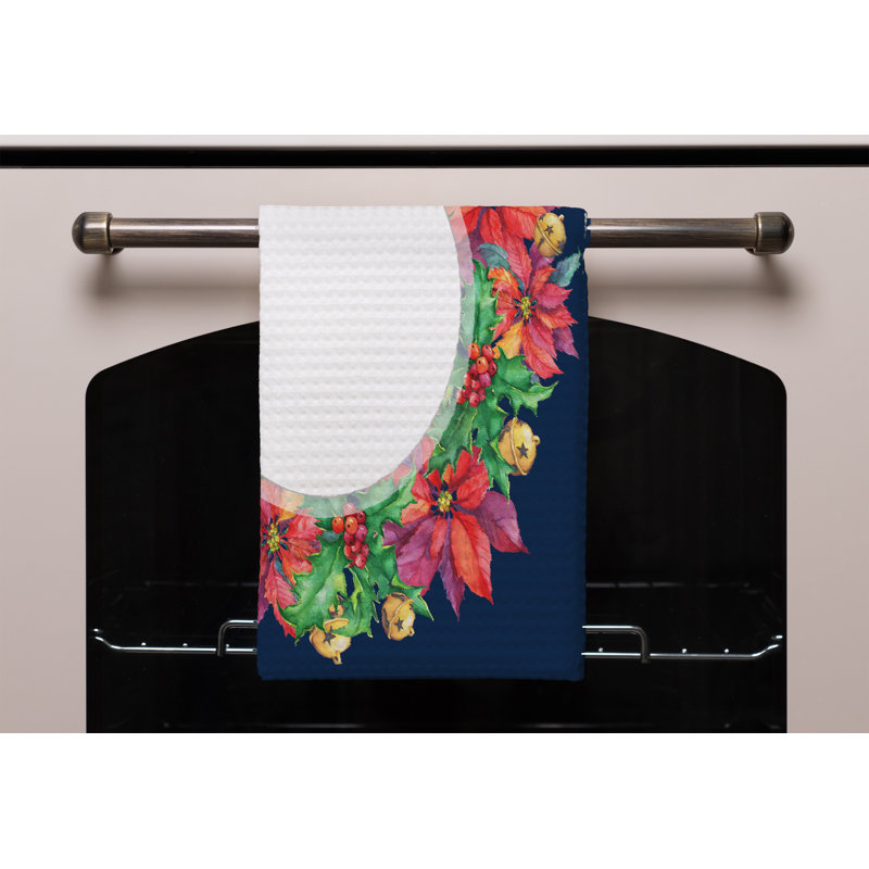 Cotton Floral Waffle Tea Towel Kitchen Towel