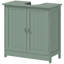 Meuble-lavabo de salle de bain, meuble-lavabo à 2 portes et tablette réglable, vert foncé