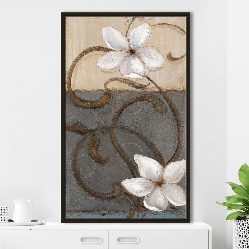 Nature's Dance I par Carol Robinson - Peinture, Cadre flottant espresso, H 51,5 po x l 31,5 po x P 2 po