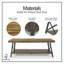 Table basse en bois massif avec rangement Laguna-1093413249
