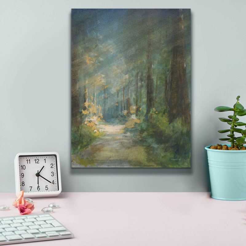 Art mural sur toile  «Sun Soaki Redwoods» par Danhui Nai, H 16 po x l 12 po