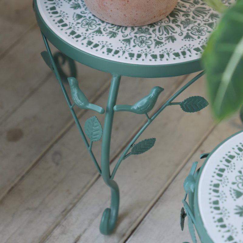 Support à plante en céramique pour l'intérieur et l'extérieur, ensemble de 2 supports à fleurs ronds en mosaïque pour porte-fleurs 