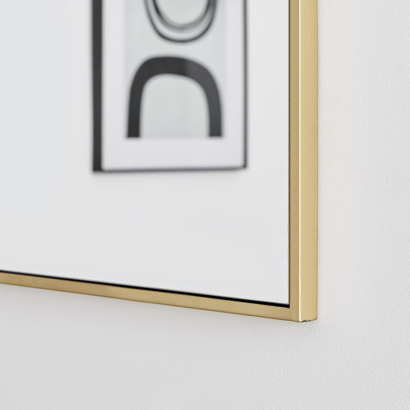 Miroir mural Alcantera, 66,9 po x 19,7 po, Or