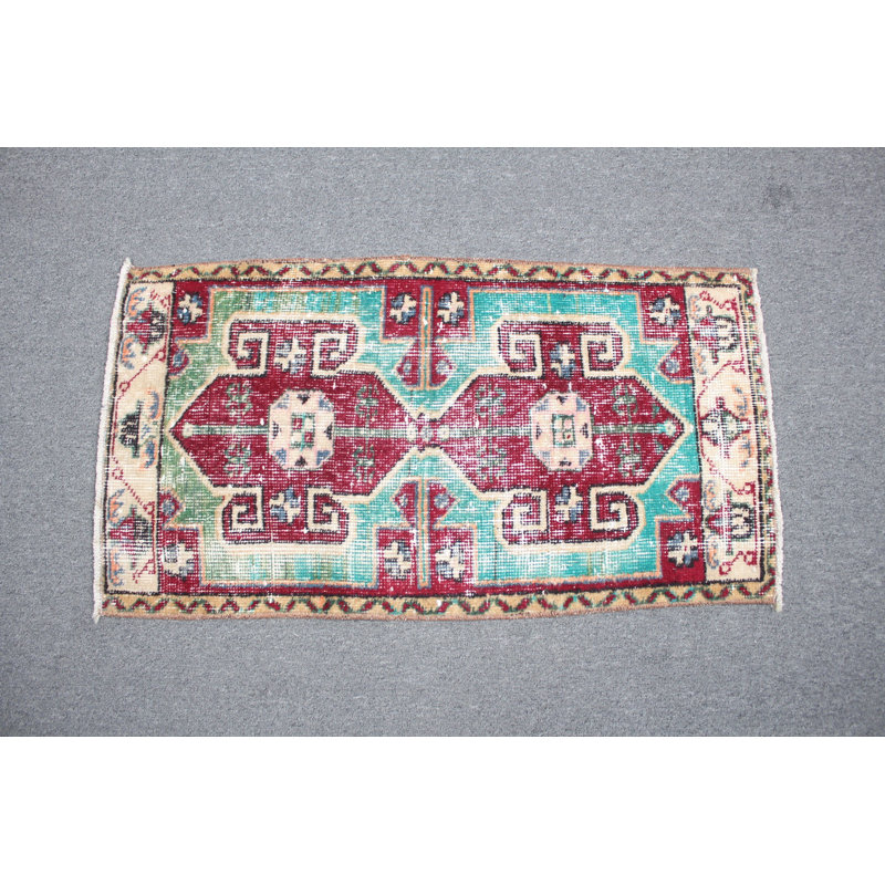 Small Vintage Red Oushak Turkish Rug Ideal for Any Room with Antique Aesthetic Appeal