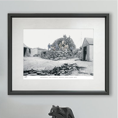 Snowdon, The Summit, Hotels And Cairn 1892 by Francis Frith - Single Picture Frame Print