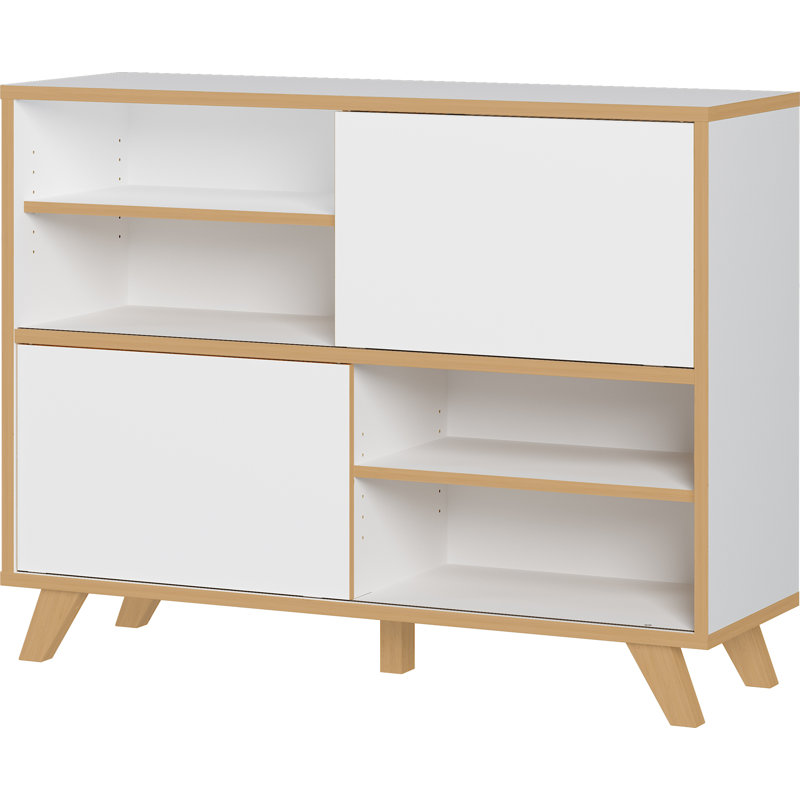 Armory 120 Cm Wide Sideboard, White/Imitation Navarre Oak