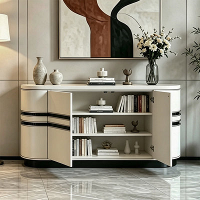 French-style minimalist luxury entrance cabinet