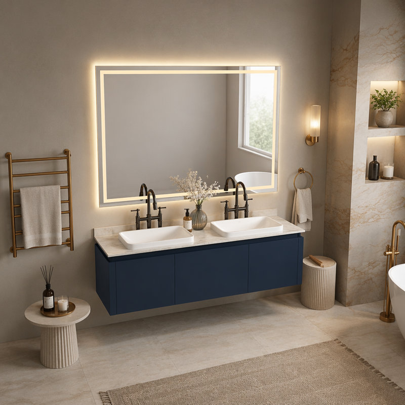 Miroir de salle de bain DEL, 60 po x 48 po