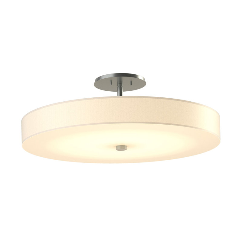 Disq 1 - Light 23" LED Semi Flush Mount, Vintage Platinum