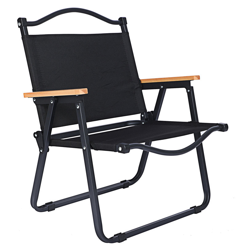 Chaise de camping pliante pour adultes avec poignée et sac de rangement