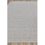Nova Striped Area Rug in Natural Beige