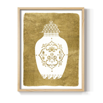 Golden Urn I, reproduction encadrée - bois massif