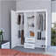 Armoire blanche 2 portes tout-en-un