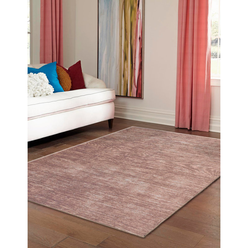 Tapis brun en chenille tissé à la machine Ikhasa, Rectangle 6 pi x 9 pi