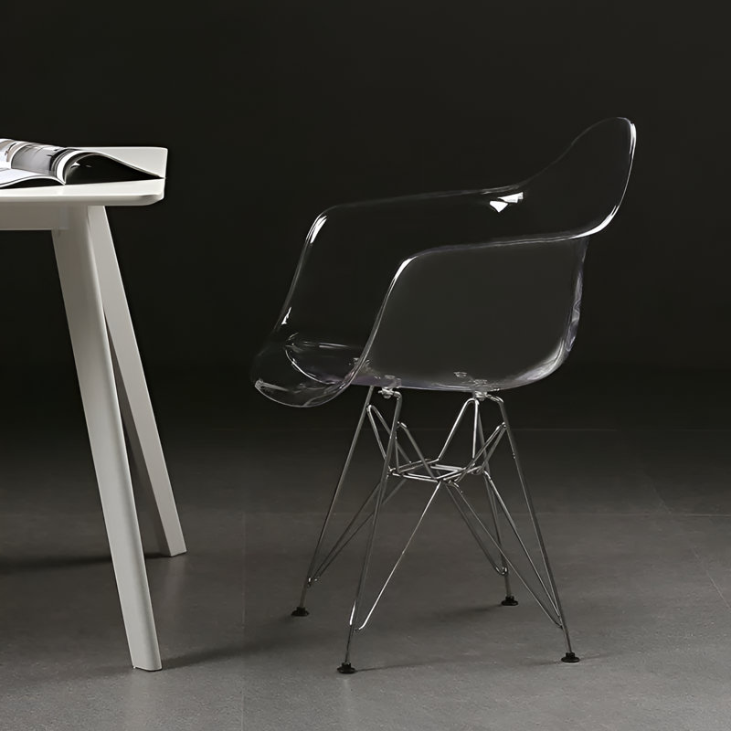 Chaise avec accoudoirs Drelyn, Transparent