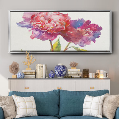 Prise pivoines I - toile encadrée