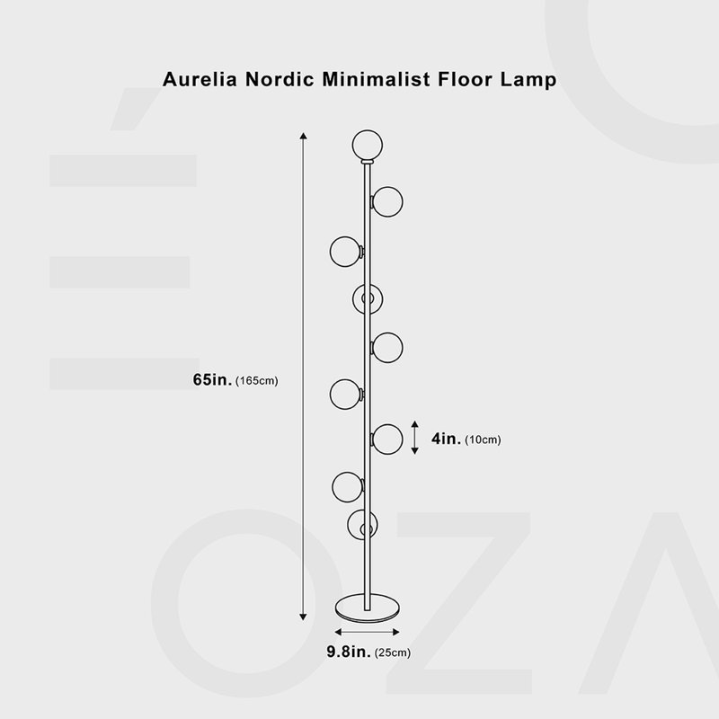 Lampe sur pied Osvalds, Noir mat