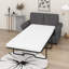 Canapé-lit escamotable avec matelas en mousse à mémoire de forme et 2 ports USB-1830604152