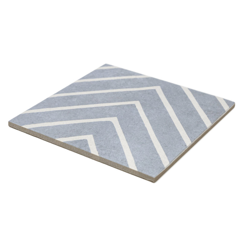 Verity Woven 8" x 8" Matte Porcelain Floor and Wall Tile, Azul