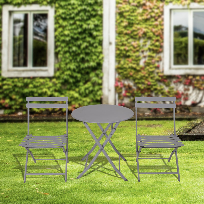 Ensemble bistro long pour 2 personnes 16,5 po Demia, gris