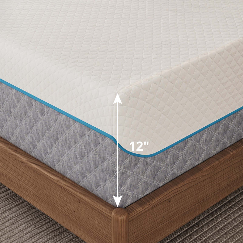 Matelas en mousse viscoélastique gélifiée à refroidissement moyen 12 po Gadre, Lit double