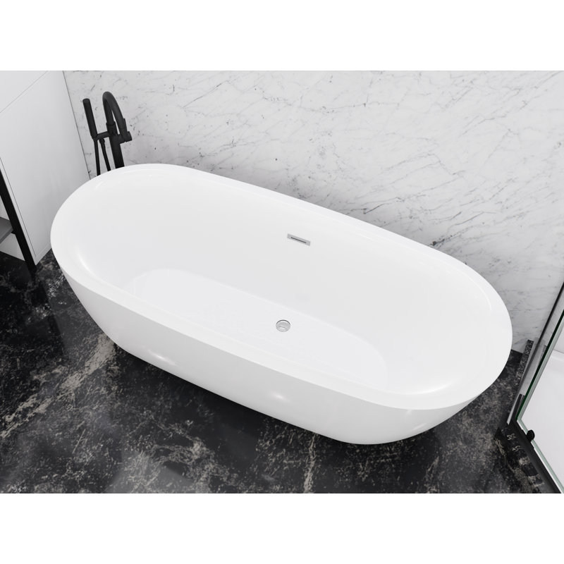 Britt 59.06'' x 29.53'' Soaking Acrylic Bathtub