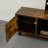 Rustic Brown Tv Console With Push-To-Open Storage Cabinet For Tv Up To 65In Wood &Glass Tv Stand For Living Room Bedroom