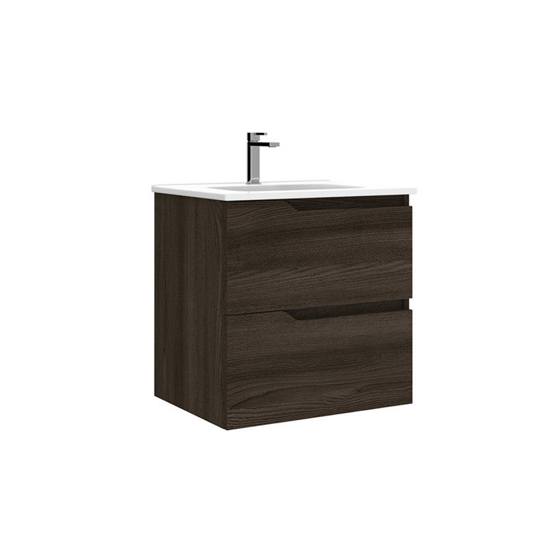 Menta Wall-Mounted Single Bathroom Vanity Set, Wenge, 32"