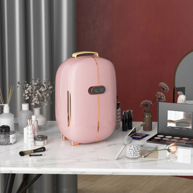 12L Portable Skincare Fridge with LED Display for Beauty, Makeup, Cosmetics, Pink
