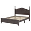 Structure de lit plateforme en bois, lit plateforme de style rétro avec support en lattes de bois-1184855115