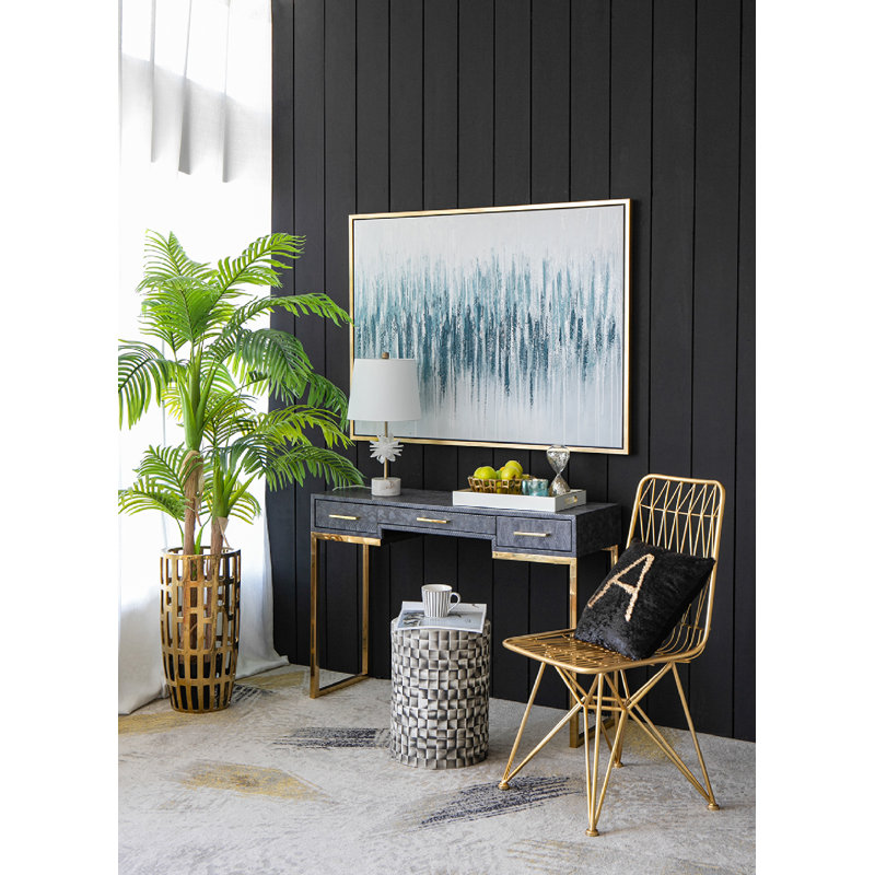 White and Black Ceramic Garden Accent Stool