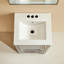 Meuble-lavabo simple autoportant de 18 po avec plateau en céramique entièrement assemblé